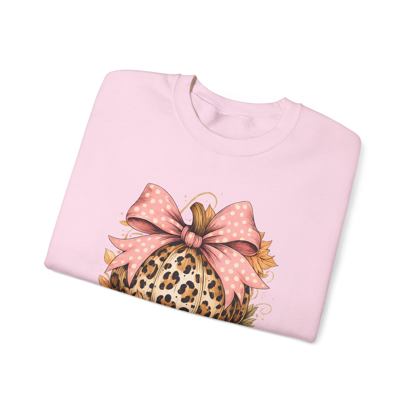 Leopard Pumpkin Sweatshirt, DTF Transfer, Cozy Fall Sweater, Halloween Top, Thanksgiving Gift, Casual Fall Fashion