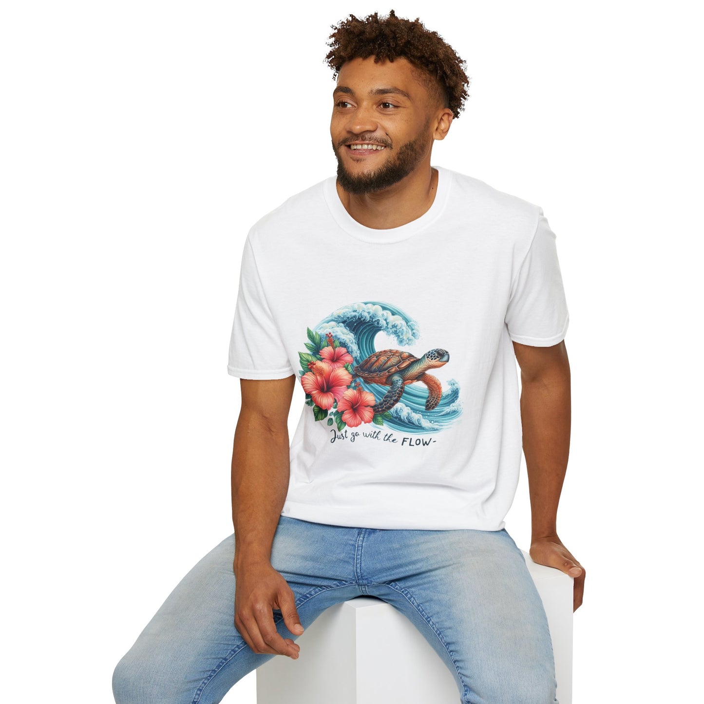 T-Shirt - Sea Turtle 'Just Go with the Flow'
