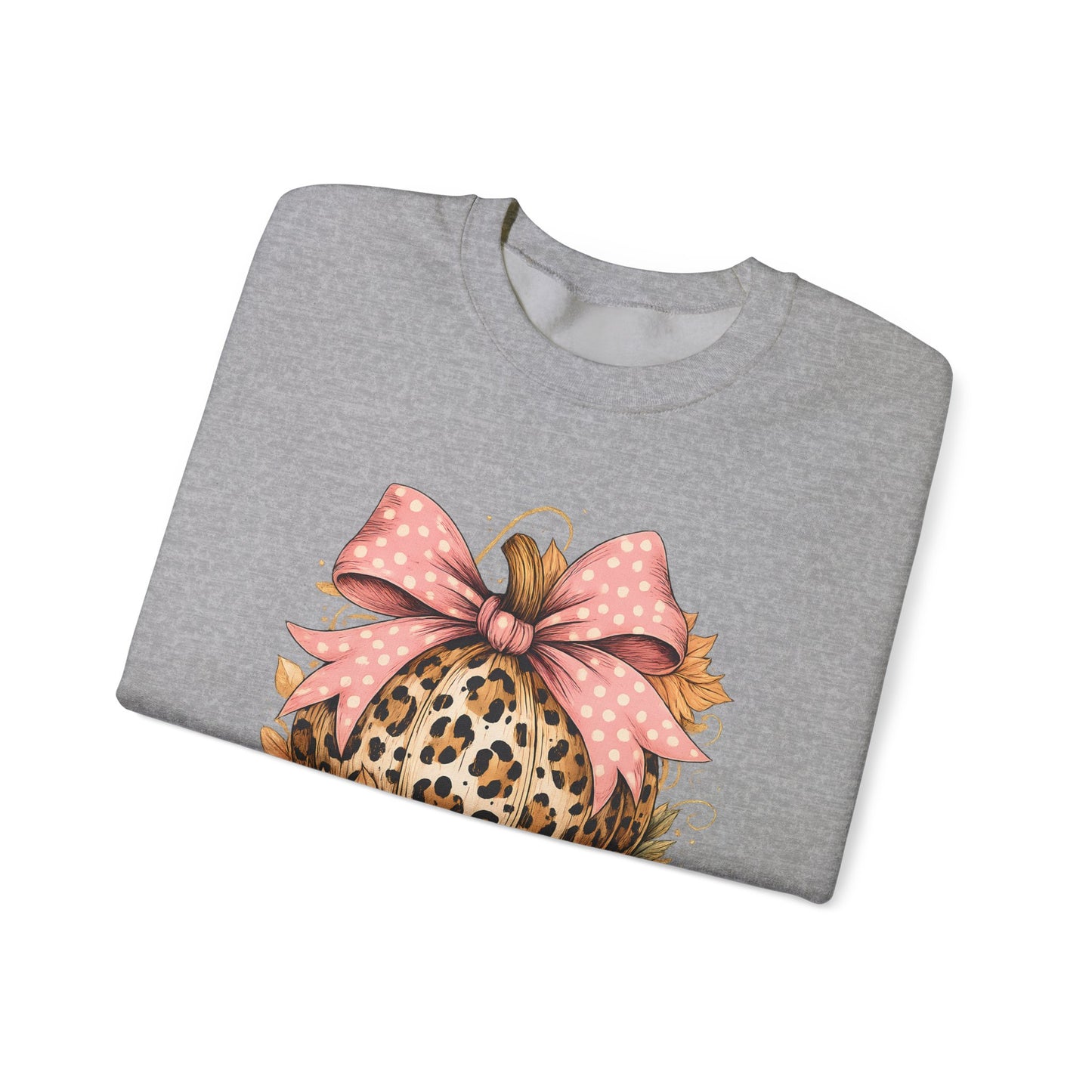 Leopard Pumpkin Sweatshirt, DTF Transfer, Cozy Fall Sweater, Halloween Top, Thanksgiving Gift, Casual Fall Fashion