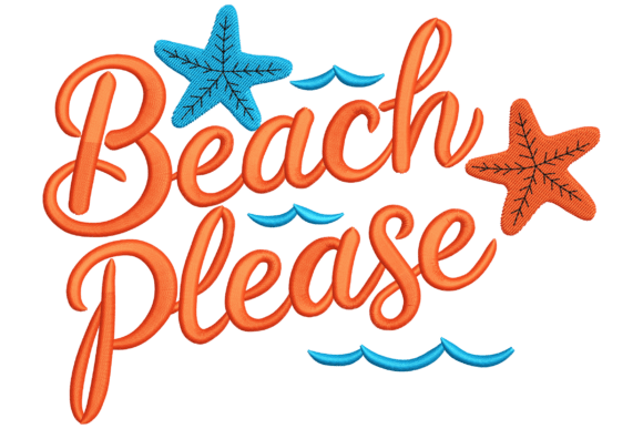 Beach Please Embroidered T-shirt