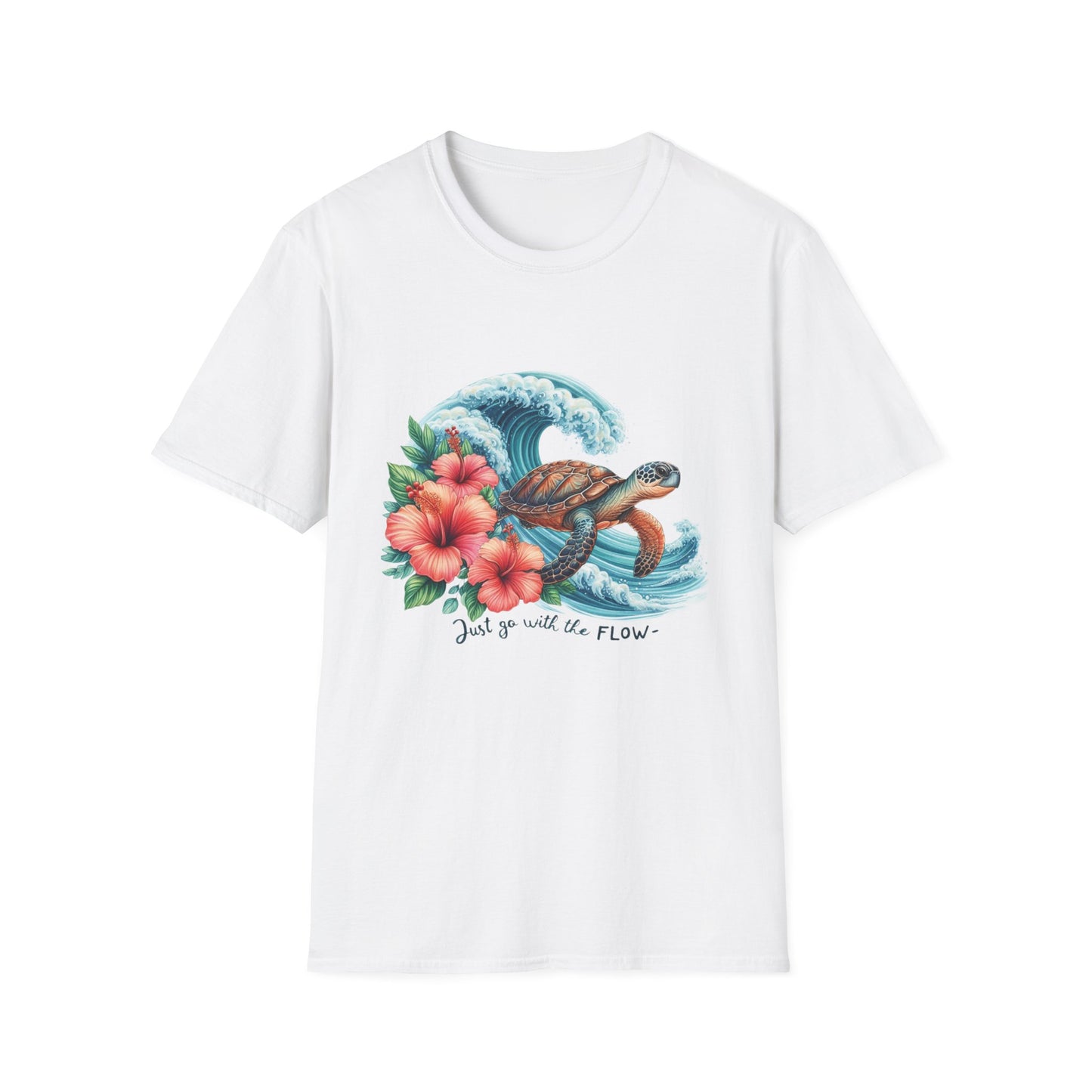 T-Shirt - Sea Turtle 'Just Go with the Flow'