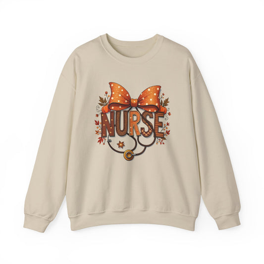 Nurse Crewneck Sweatshirt, DTF Transfer, Cozy Nursing Gift, Nurse Appreciation, Cute Nurse Apparel, Fall Fashion, Autumn Style