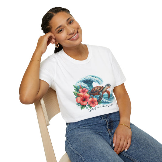T-Shirt - Sea Turtle 'Just Go with the Flow'